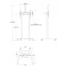 Multibrackets M Motorisierter Bodenständer 60kg Schwarz Max. Gewicht 60kg Min. Bildschirm 94cm Max. Bildschirm 2,29m