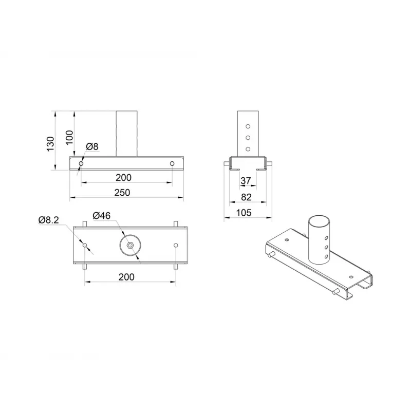 Multibrackets M Deckenverlängerungsset 3m Pro OM55N-D/OM46N-D