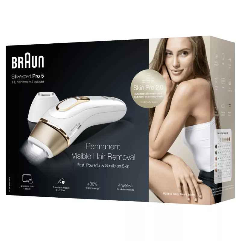 Braun Silk-expert Pro Silk·expert Pro 5 PL5140 Intense pulsed light (IPL) Gold, Weiß