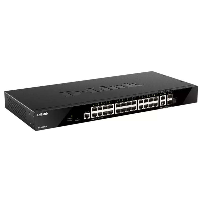 D-Link 28-Port Gigabit Stackable Smart Managed Switch mit 2 x 10GBase-T & 2 x 10G SFP+