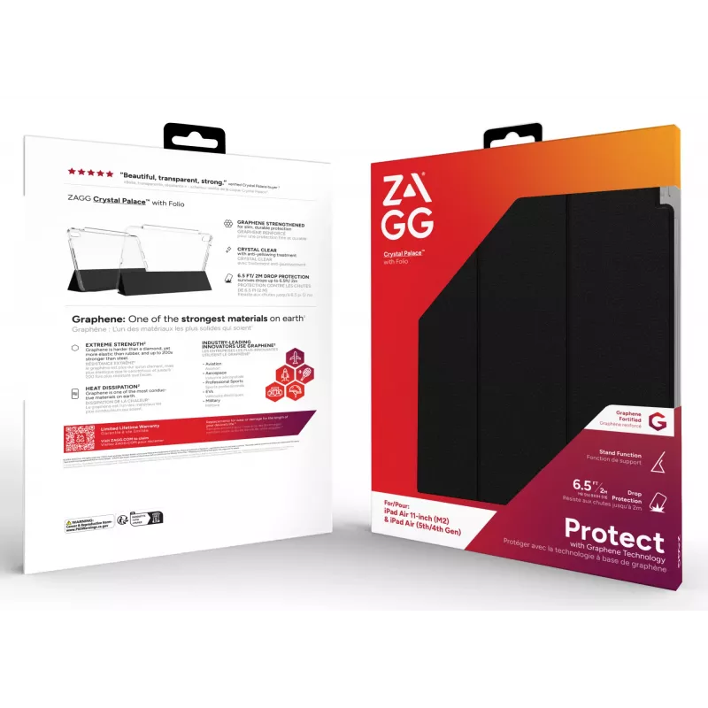 ZAGG Crystal Palace Folio 27.9 cm (11 Zoll) Transparent