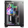 Mars Gaming MCV3 Schwarz Custom XXL E-ATX Gaming-Tower Front- und Seitenfenster aus gehärtetem Glas Doppelkammer-Modulrahmen