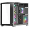 Mars Gaming MCV3 Schwarz Custom XXL E-ATX Gaming-Tower Front- und Seitenfenster aus gehärtetem Glas Doppelkammer-Modulrahmen