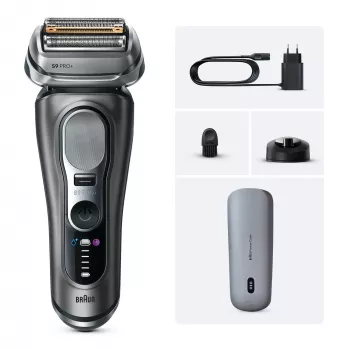 Folienrasierer Braun Series 9 Pro+ 9625s – Graphit, 5 Scherköpfe, Li‑Ion‑Akku, Trimmer, nass & trocken
