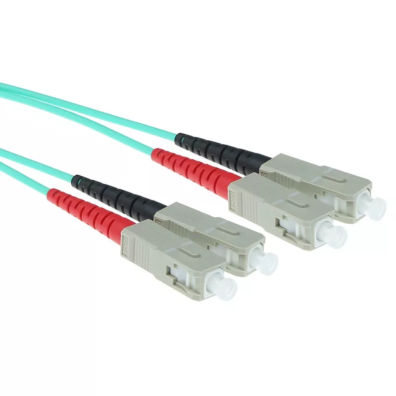 ACT 10 Meter LSZH Multimode 50/125 OM3 Glasfaser-Patchkabel Duplex mit SC-Steckern
