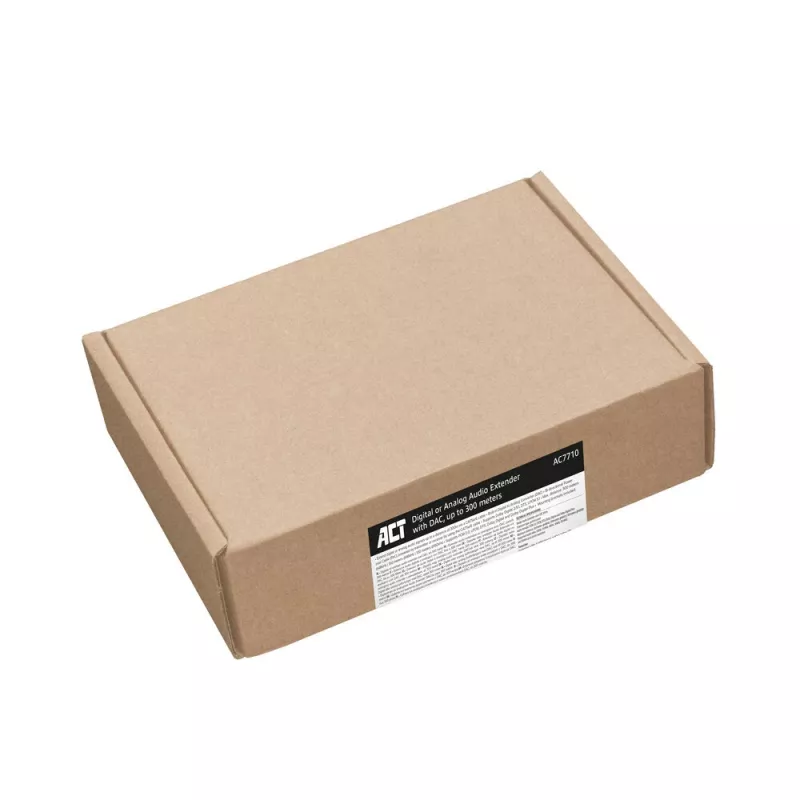 Audio-Extender-Set ACT AC7710 — digital/analog über Cat5e/Cat6 mit DAC, TOSLINK I/O, bis zu 300 m, 5V USB-betrieben