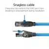ACT Blau 25 Meter S/FTP CAT6A B2ca PoE++ 100W solides vorkonfektioniertes Installationskabel, RJ45 Stecker – Stecker