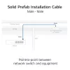 ACT Blau 25 Meter S/FTP CAT6A B2ca PoE++ 100W solides vorkonfektioniertes Installationskabel, RJ45 Stecker – Stecker
