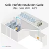 ACT Blue 65 Meter S/FTP CAT6A B2ca PoE++ 100W solides vorkonfektioniertes Installationskabel, RJ45 Stecker – Stecker