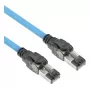 ACT Blau 75 Meter S/FTP CAT6A B2ca PoE++ 100W solides vorkonfektioniertes Installationskabel, RJ45 Stecker – Stecker