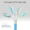 ACT Blau 20 Meter S/FTP CAT6A B2ca PoE++ 100W solides vorkonfektioniertes Installationskabel, RJ45 Stecker – Buchse
