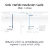 ACT Blau 30 Meter S/FTP CAT6A B2ca PoE++ 100W feste vorkonfektionierte Installationsleitung, RJ45 Stecker – Buchse