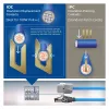 ACT Blau 45 Meter S/FTP CAT6A B2ca PoE++ 100W festes vorkonfektioniertes Installationskabel, RJ45 Stecker – Buchse