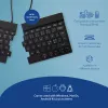 R-Go Tools Ergonomische Tastatur R-Go Split Break mit Pausensoftware, ergonomische geteilte Tastatur, QWERTY (NORDISCH), Bluetooth, schwarz