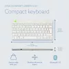 R-Go Tools Ergonomische Tastatur R-Go Compact Break, kompakte Tastatur mit Pausensoftware, QWERTZ (CH), Bluetooth, Weiß