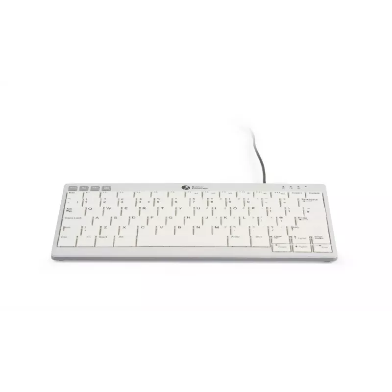 BakkerElkhuizen UltraBoard 950 V2 UK Qwerty, Kabelgebunden, USB, Scissor-Tastenschalter, QWERTY, Dunkelgrau, Hellgrau