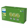 Philips Ultra Effiziente LED-Lampe E27 A60, 7,3 W (100 W Äquivalent), 2700 K, 3er-Pack