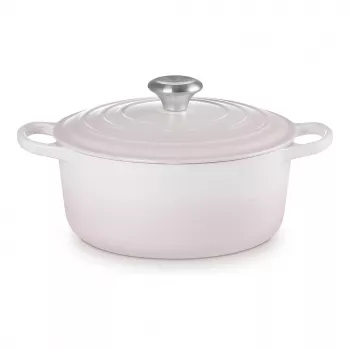Le Creuset Signature Gusseisen Runder Schmortopf 24 cm shell pink