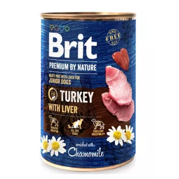Brit Premium by Nature Junior Turkey with Liver Nassfutter für Hunde 400 g