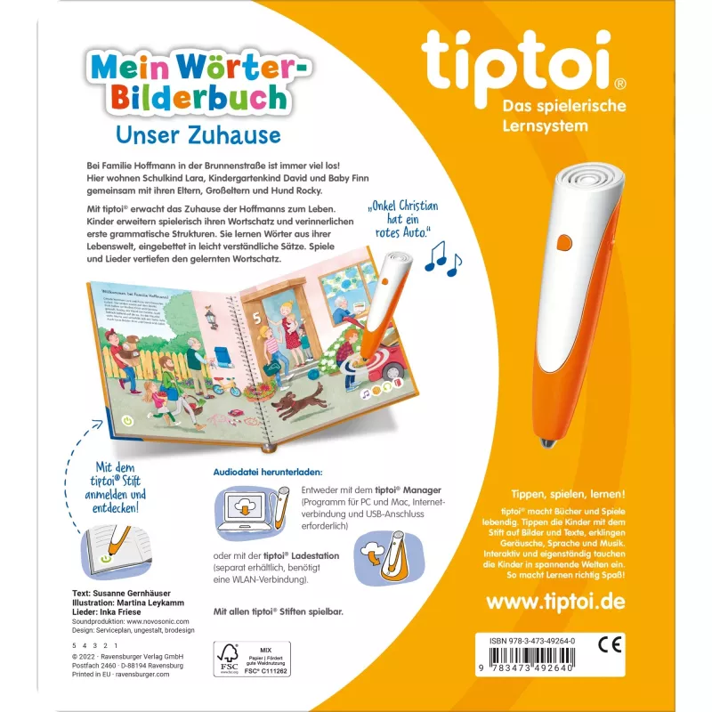 tiptoi Mein Wörter-Bilderbuch: Unser Zuhause, Lernbuch