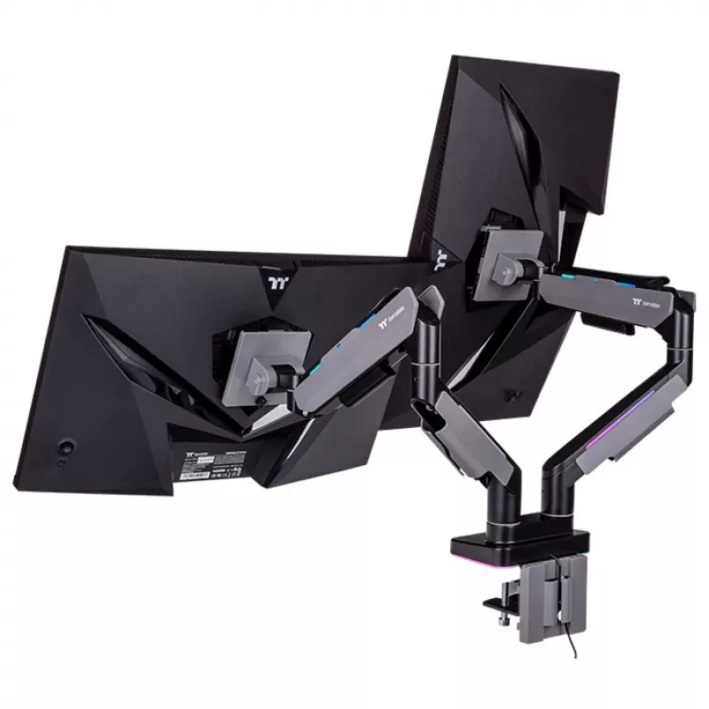 Monitorhalterung Thermaltake GEA-MSR-DMSBLK-01 35 Zoll Schwarz Grau 20 kg