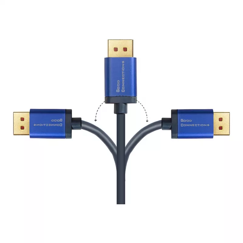 Video-Kabel-Adapter Alcasa 4860-SF030B 3m DisplayPort HDMI Schwarz Blau