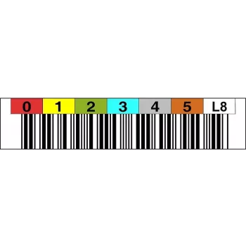 Barcode-Etikettenrolle ASTAR LTO8 LTO8100199 Bereich 000100–000199 für LTO-Kassetten