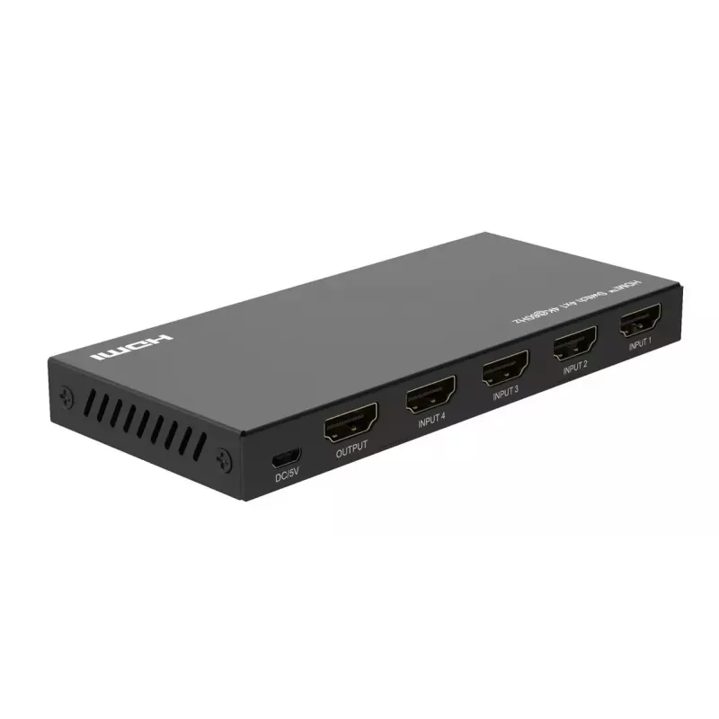 Videoswitch MicroConnect MC-HDMISWITCH0401-4K 4K 60Hz Metall Schwarz