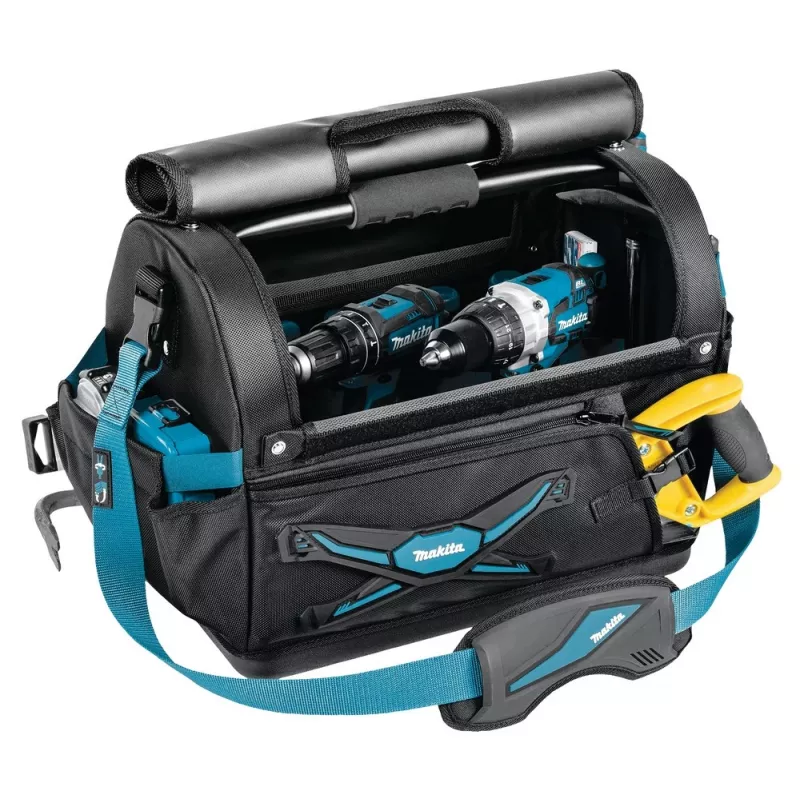 Makita Werkzeugkoffer E-05446 Schwarz, Blau Kunststoff, Polyester, Stahl