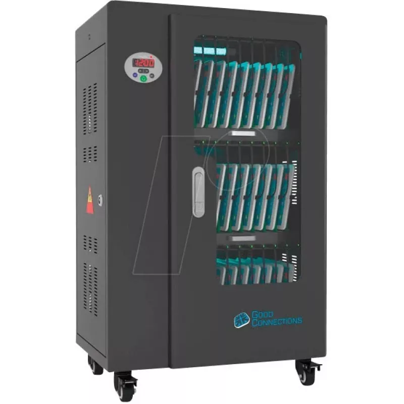 Tragbarer Gerätemanagementwagen Alcasa PCT01-A30S Schwarz USB 2,4A