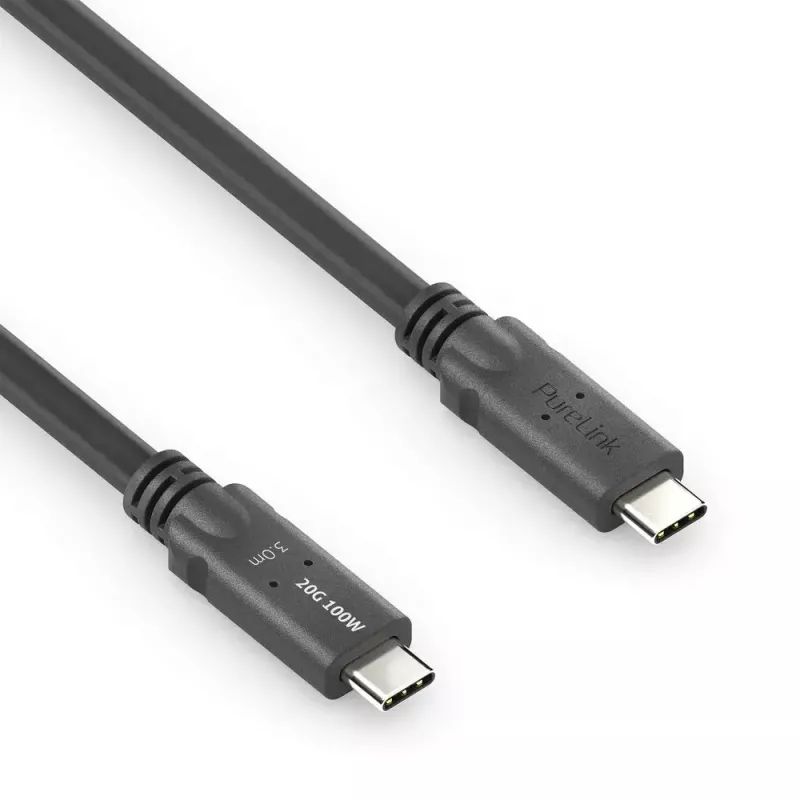 USB4 Gen 2x2 Kabel PureLink PI6600-030 USB‑C auf USB‑C 3 m, 20 Gbit/s, magnetisch geschirmt, schwarz