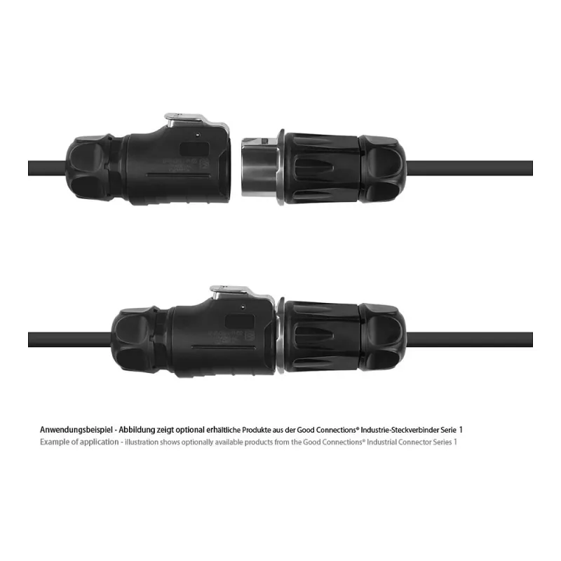 Drahtstecker S1 Power 2-polig Schwarz Alcasa IC01-20P201
