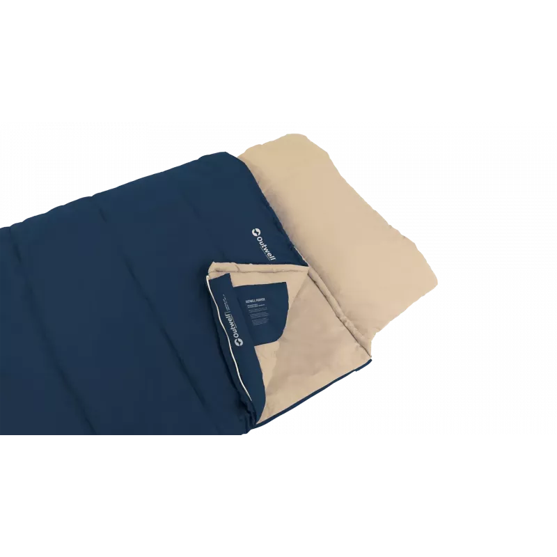 Schlafsack Outwell Contour Lux 190 cm, synthetisch, Reißverschluss links, tiefblau