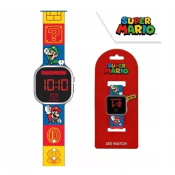 Kids Euroswan digitale LED-Uhr Super Mario GSM4236 mit Kalender