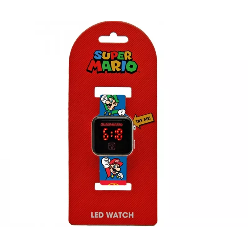 Kids Euroswan digitale LED-Uhr Super Mario GSM4236 mit Kalender