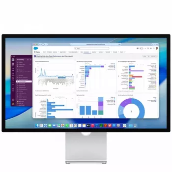 Monitor Apple Studio Display mit Nano-texture-Glas und neigungsverstellbarem Standfuß (MFF14RC/A)