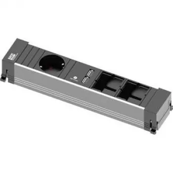 Bachmann POWER FRAME Steckdosenleiste, 3 Ausgänge, 10 cm, GST18i3 Eingang, Schwarz