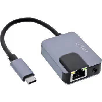 Netzwerkadapter InLine 33382I — Gigabit Ethernet, USB-C 3-in-1 (Ethernet, Audio, PD)