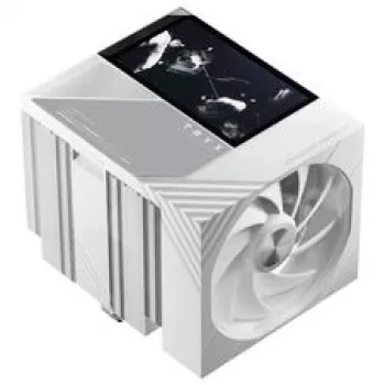 TRYX TURRIS T620 CPU-Luftkühler, Dual-Tower, mit 5-Zoll-Display - 120mm, weiß