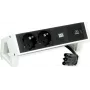 Bachmann 902.933 DESK2 Steckdosenleiste, Weiß, 2x Schuko, 1x USB-C 30 W