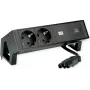 Bachmann 902.963 DESK2 Steckdosenleiste, Schwarz (RAL9005), 2x Schuko, 1x USB-C 30 W