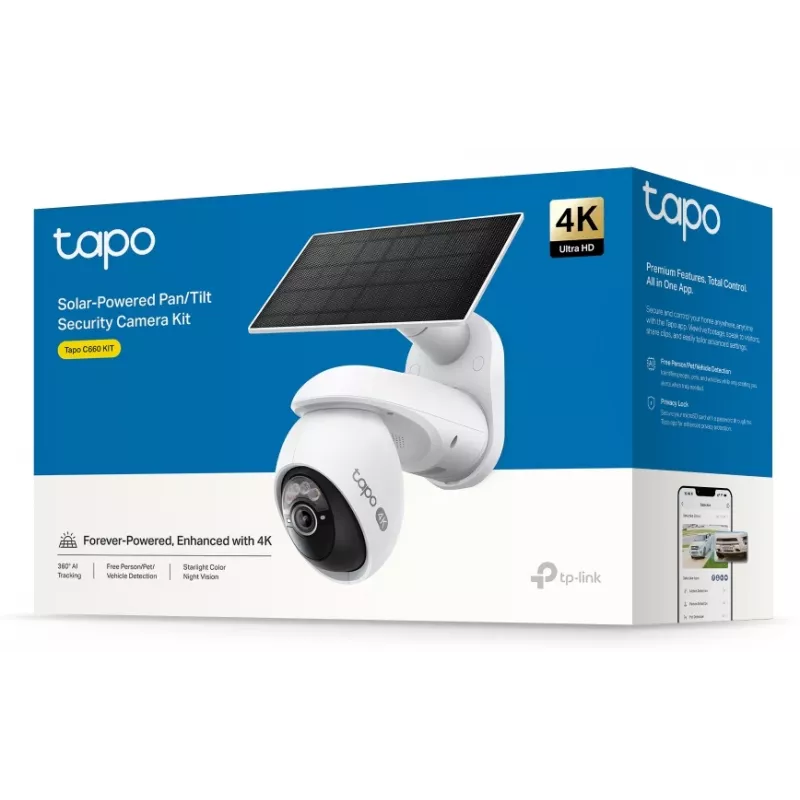 TP-Link Tapo Solar-Betriebenes Schwenk-/Neige-Sicherheitskamera-Kit