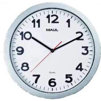 Jakob Maul GmbH Wanduhr MAULstep O 35 cm Silber (9053695)