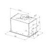Einbau-Dunstabzugshaube MPM MPM-45-OW-06/W — 450 mm, 645 m³/h, 3 Geschwindigkeiten, Aluminiumfettfilter, weiß