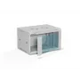 Wandmontiertes 19-Zoll-Rack-Gehäuse A-LAN ALANTEC 6U 600x450 mm, Stahl, Tür aus gehärtetem Glas, abschließbar, grau