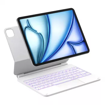 Inateck KB09119 Bluetooth-Tastaturhülle (Folio) für iPad Air 11" / iPad Pro 11", QWERTZ, weiß