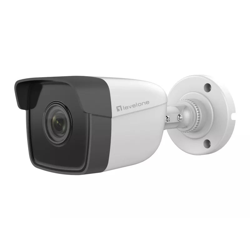 LevelOne GEMINI Fixed IP Netzwerkkamera, 2 Megapixel, H.265, 802.3af PoE, IR-LEDs, Innen-/Außenbereich
