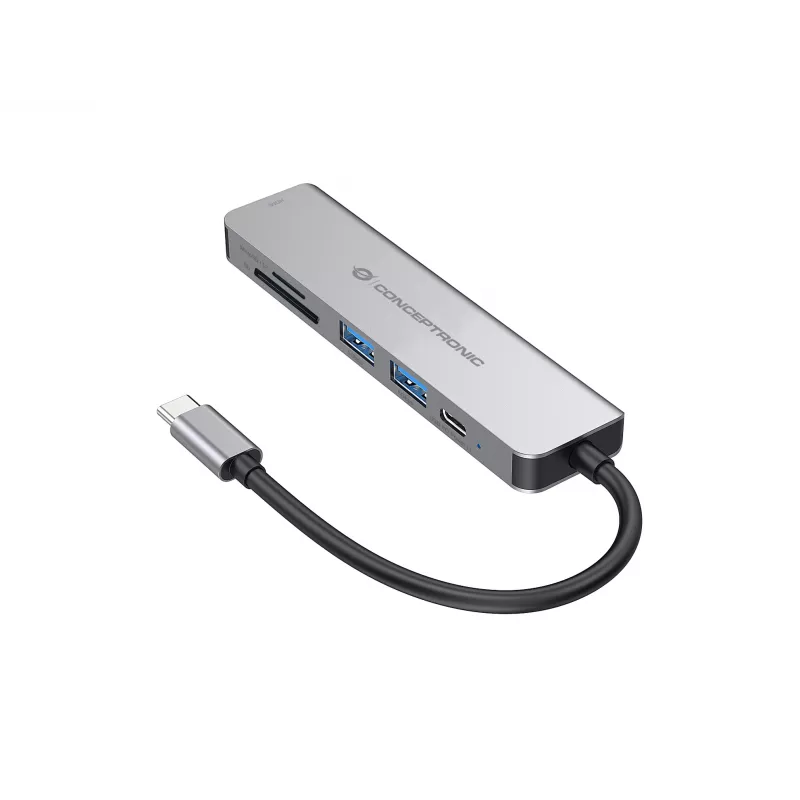 Conceptronic DONN02G Laptop-Dockingstation/Port-Replikator USB 3.2 Gen 1 (3.1 Gen 1) Type-C Aluminium