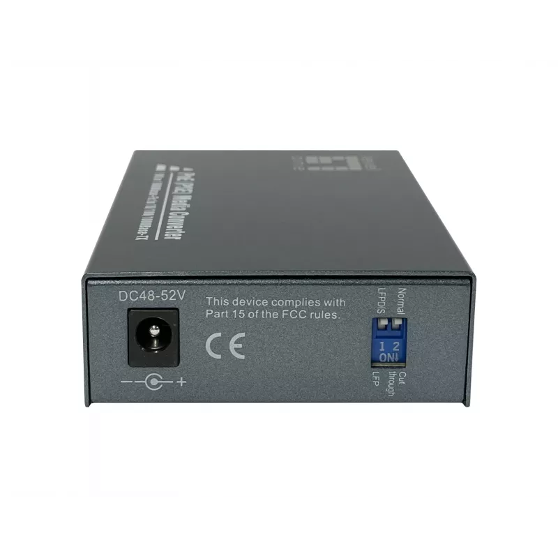 LevelOne RJ45 zu SC Gigabit Medienkonverter, PoE PSE, Singlemode-Faser, 20km