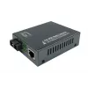 LevelOne RJ45 zu SC Gigabit Medienkonverter, PoE PSE, Singlemode-Faser, 20km